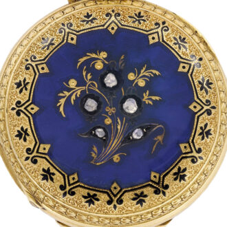 Swis gold and enamel half-hunter pendant watch Circa 1900