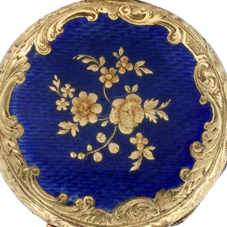 Fine Swiss 18K gold and enamel miniature watch Circa 1850