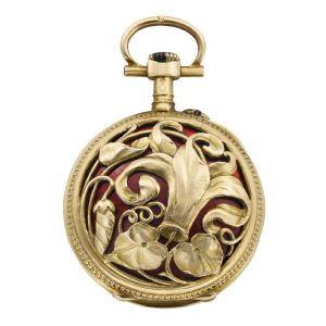 Swiss gold and enamel Louis XV-style pendant watch Circa 1900