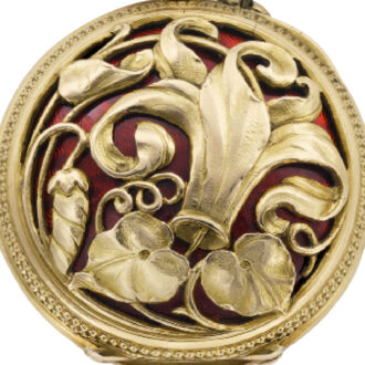 Swiss gold and enamel Louis XV-style pendant watch Circa 1900