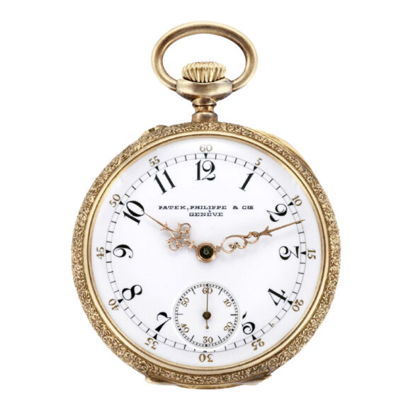 Swiss 18k gold, green enamel and diamond lady's watch Circa 1896