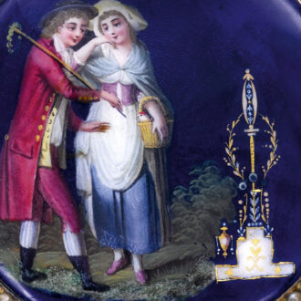 Swiss gold, enamel and pearl-set verge pocket watch Circa 1790