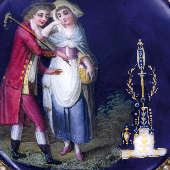 Swiss gold, enamel and pearl-set verge pocket watch Circa 1790 Swiss gold, enamel and pearl-set verge pocket watch Circa 1790