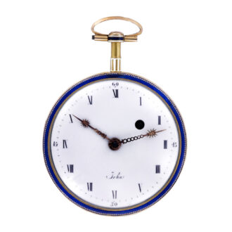 English 18k gold and enamel verge pocket watch Circa 1780