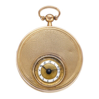 French 18K gold montre de médaillon pendant watch Circa 1820