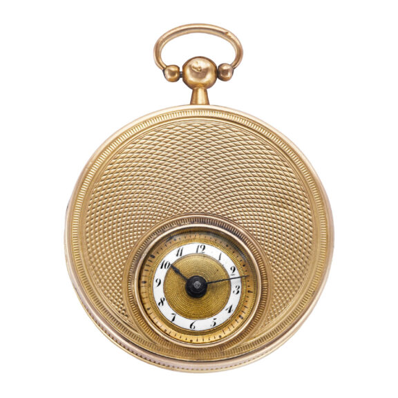 French 18K gold montre de médaillon pendant watch Circa 1820