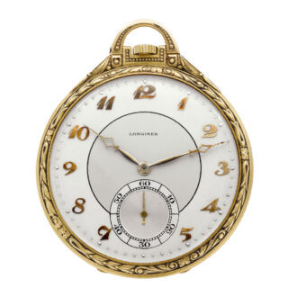 Swiss 18K yellow and white gold Art Nouveau pocket watch Circa 1910