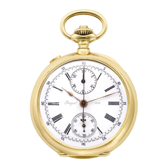 Swiss 18k gold watch with split-seconds chronograph Circa 1915 Swiss 18k gold watch with split-seconds chronograph Circa 1915