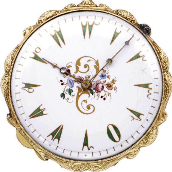 French gold and enamel watch made for the Turkish market Circa 1850 French gold and enamel watch made for the Turkish market Circa 1850