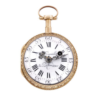 Fine Swiss 18k yellow and pink gold pocket watch Circa 1790