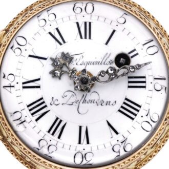 Fine Swiss 18k yellow and pink gold pocket watch Circa 1790