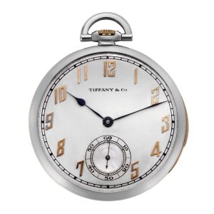 Swiss platinum and gold keyless Art Deco dress watch Circa 1925