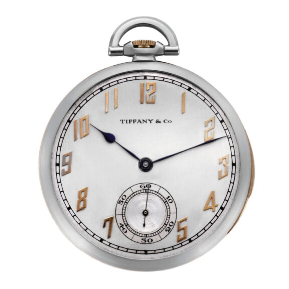 Swiss platinum and gold keyless Art Deco dress watch Circa 1925