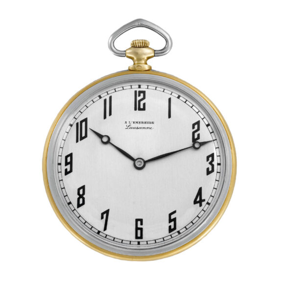 Swiss platinum and 18k yellow gold dress watch Circa 1925