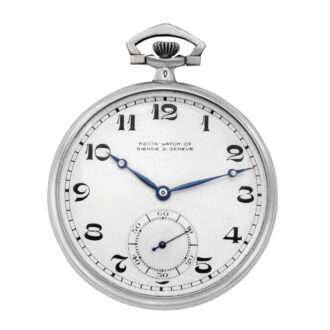 Swiss silver and enamel keyless lever dress watch Circa 1925