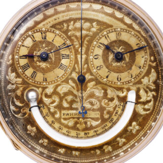Swiss 14K gold pocket watch with centre seconds Circa 1860
