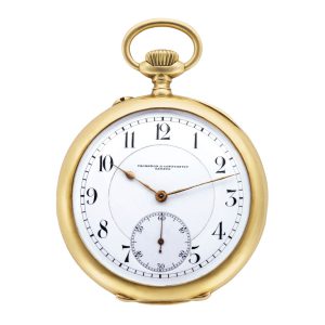 Swiss 18k yellow gold open faced lever pocket watch Circa 1910