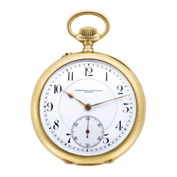 Swiss 18k yellow gold open faced lever pocket watch Circa 1910