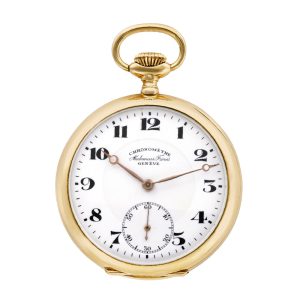 Swiss 14 carat gold chronometre lever pocket watch Circa 1915