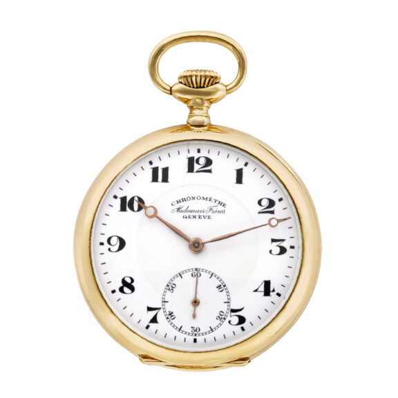 Swiss 14 carat gold chronometre lever pocket watch Circa 1915