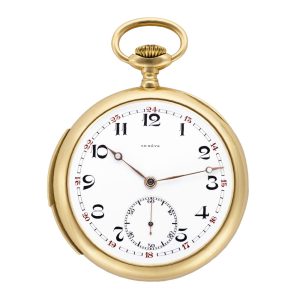 Elegant Swiss gold minute repeating dress watch Circa 1920