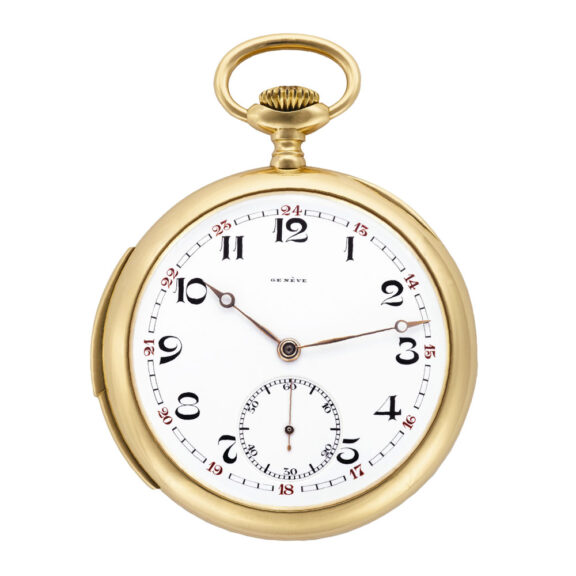 Elegant Swiss gold minute repeating dress watch Circa 1920