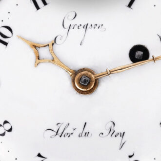 French 20K gold and enamel verge pocket watch Circa 1780