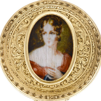 Swiss 18k gold open faced cylinder pendant watch Circa 1830