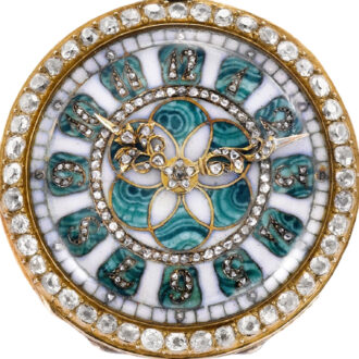 French gold and rose-cut diamonds lady's pocket watch Circa 1850