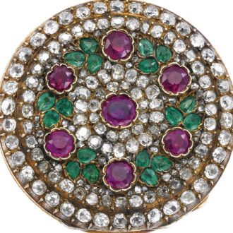 French gold and rose-cut diamonds lady's pocket watch Circa 1850