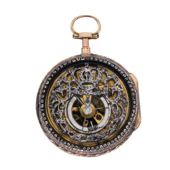 Rare French 18K gold skeletonized verge watch Circa 1770