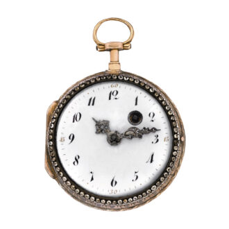 Rare French 18K gold skeletonized verge watch Circa 1770