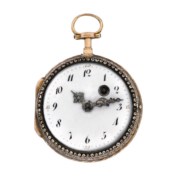 Rare French 18K gold skeletonized verge watch Circa 1770 Rare French 18K gold skeletonized verge watch Circa 1770