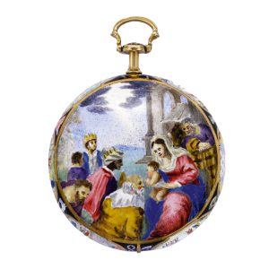 English 22K gold verge in the 17th-century style Circa 1870