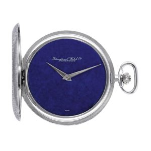 Swiss 18K white gold full hunting watch with lapis dial Circa 1980