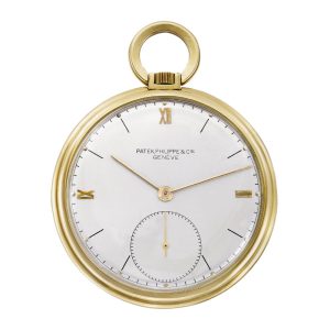 Fine Swiss 18K yellow gold keyless dress pocket watch Circa 1935