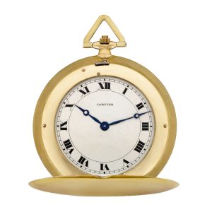 Very thin French 18 Carat yellow gold keyless dress watch Circa 1930