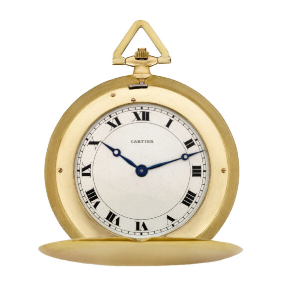 Very thin French 18 Carat yellow gold keyless dress watch Circa 1930