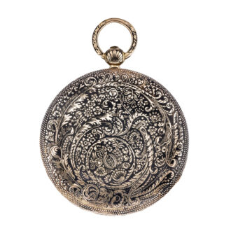 Fine Swiss 18K gold and champlevé enamel pocket watch Circa 1830