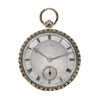 Fine Swiss 18K gold and champlevé enamel pocket watch Circa 1830