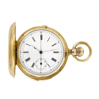 French 18k gold minute repeating pocket watch Circa 1880