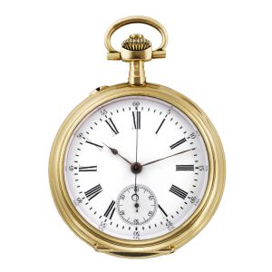 Swiss gold watch with independent dead centre seconds Circa 1875