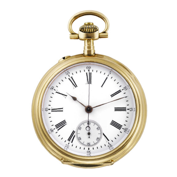 Swiss gold watch with independent dead centre seconds Circa 1875
