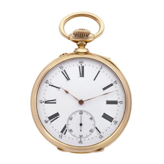 Swiss gold watch with unusual safety winding feature Circa 1890