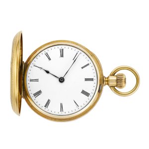 Swiss 18k yellow gold and enamel pendant watch Circa 1869