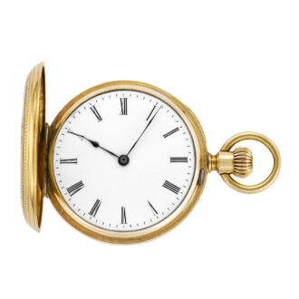Swiss 18k yellow gold and enamel pendant watch Circa 1869