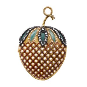 Swiss gold strawberry form verge pendant watch Circa 1810