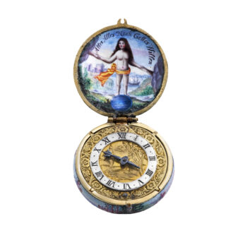 Important German gold and enamel verge pendant watch Circa 1670