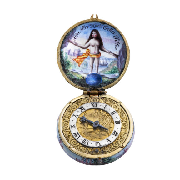 Important German gold and enamel verge pendant watch Circa 1670