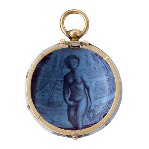 Important German gold and enamel verge pendant watch Circa 1670 Important German gold and enamel verge pendant watch Circa 1670